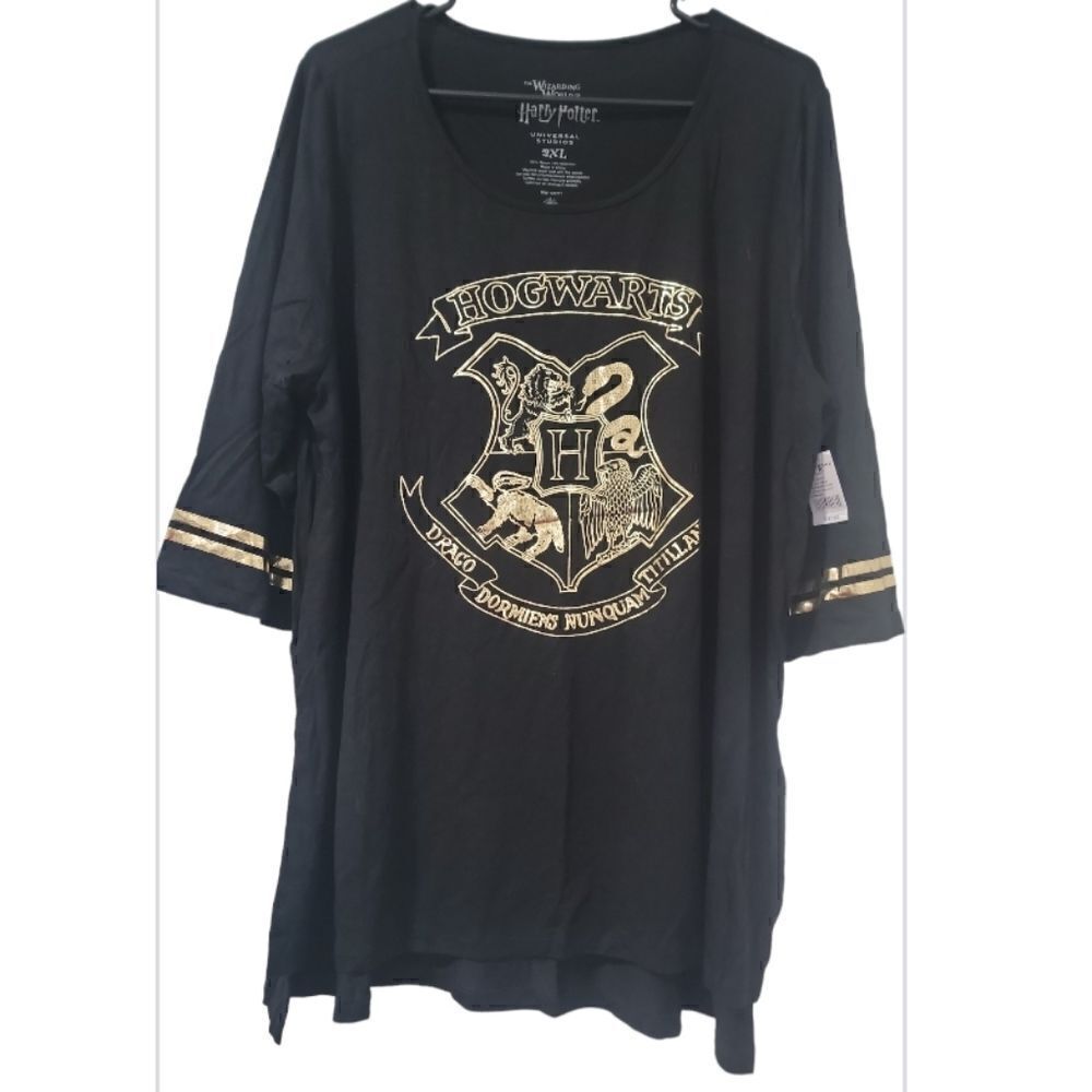 Hogwarts Harry Potter Gold Foil Shirt